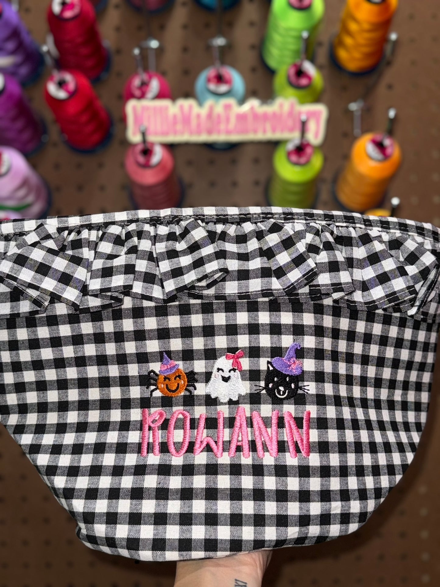 Gingham/Holiday Themed Basket