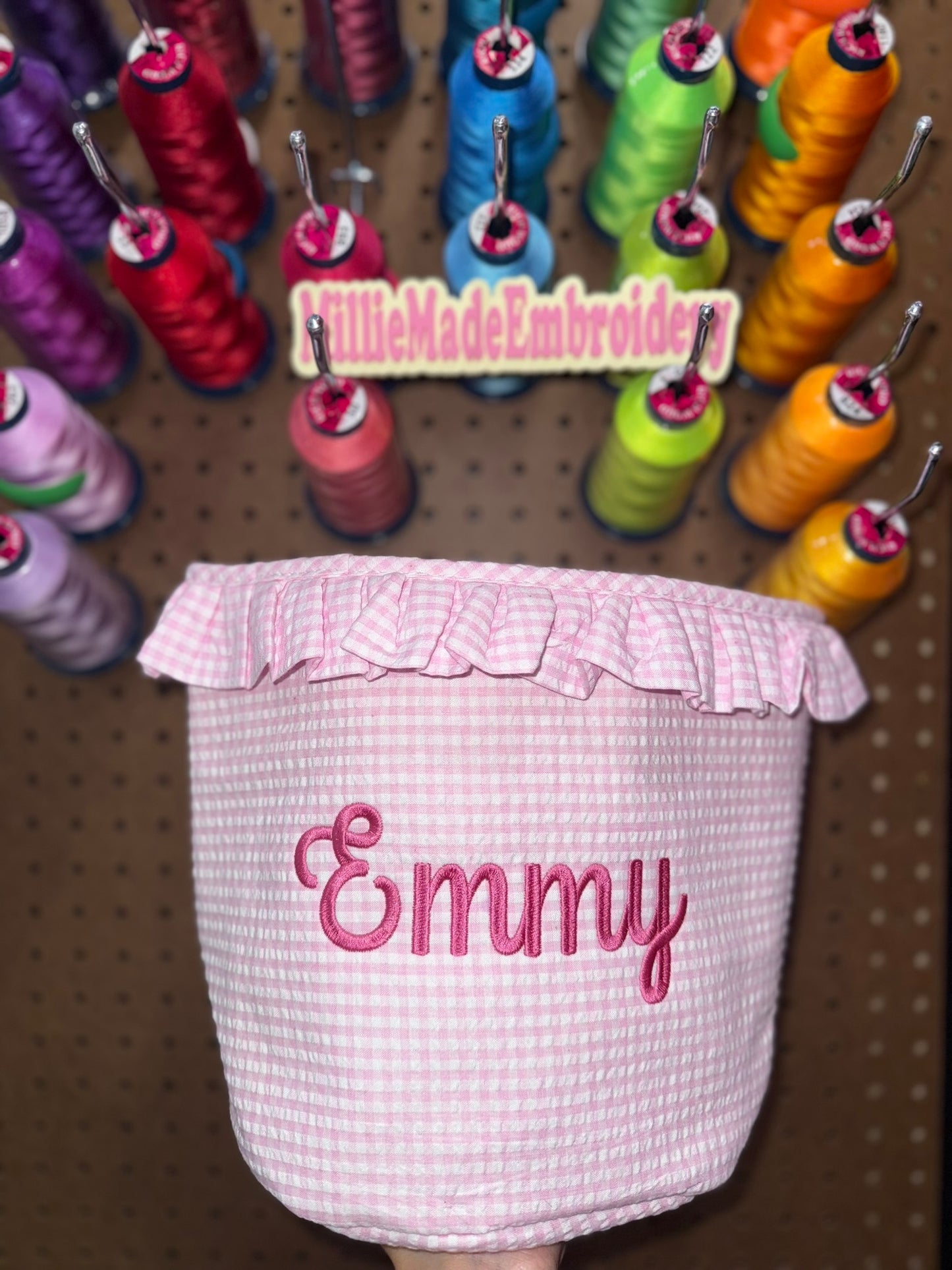 Gingham/Holiday Themed Basket