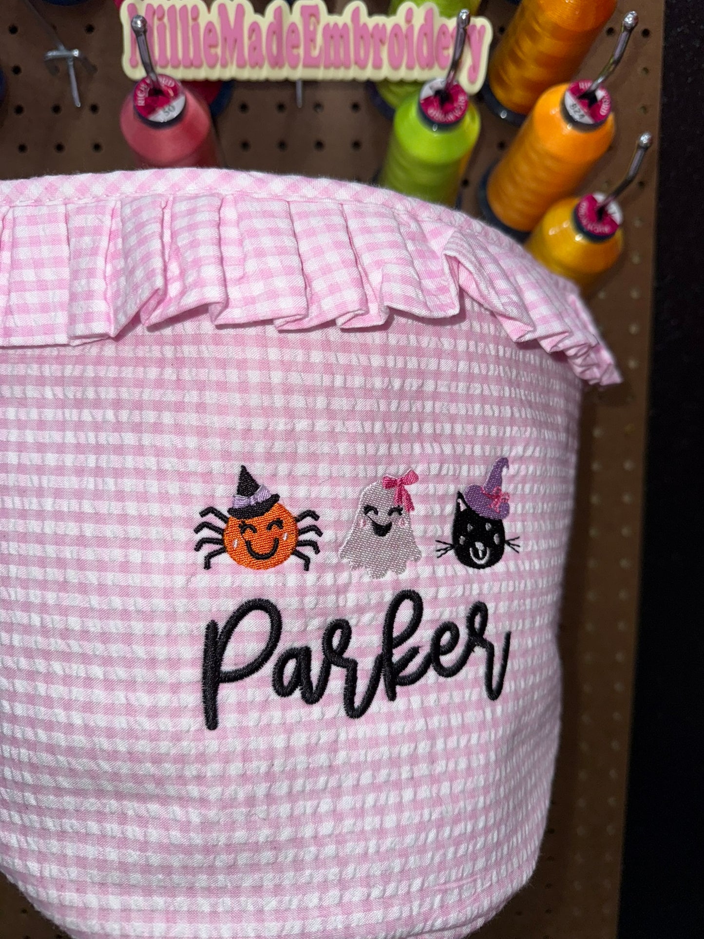 Gingham/Holiday Themed Basket