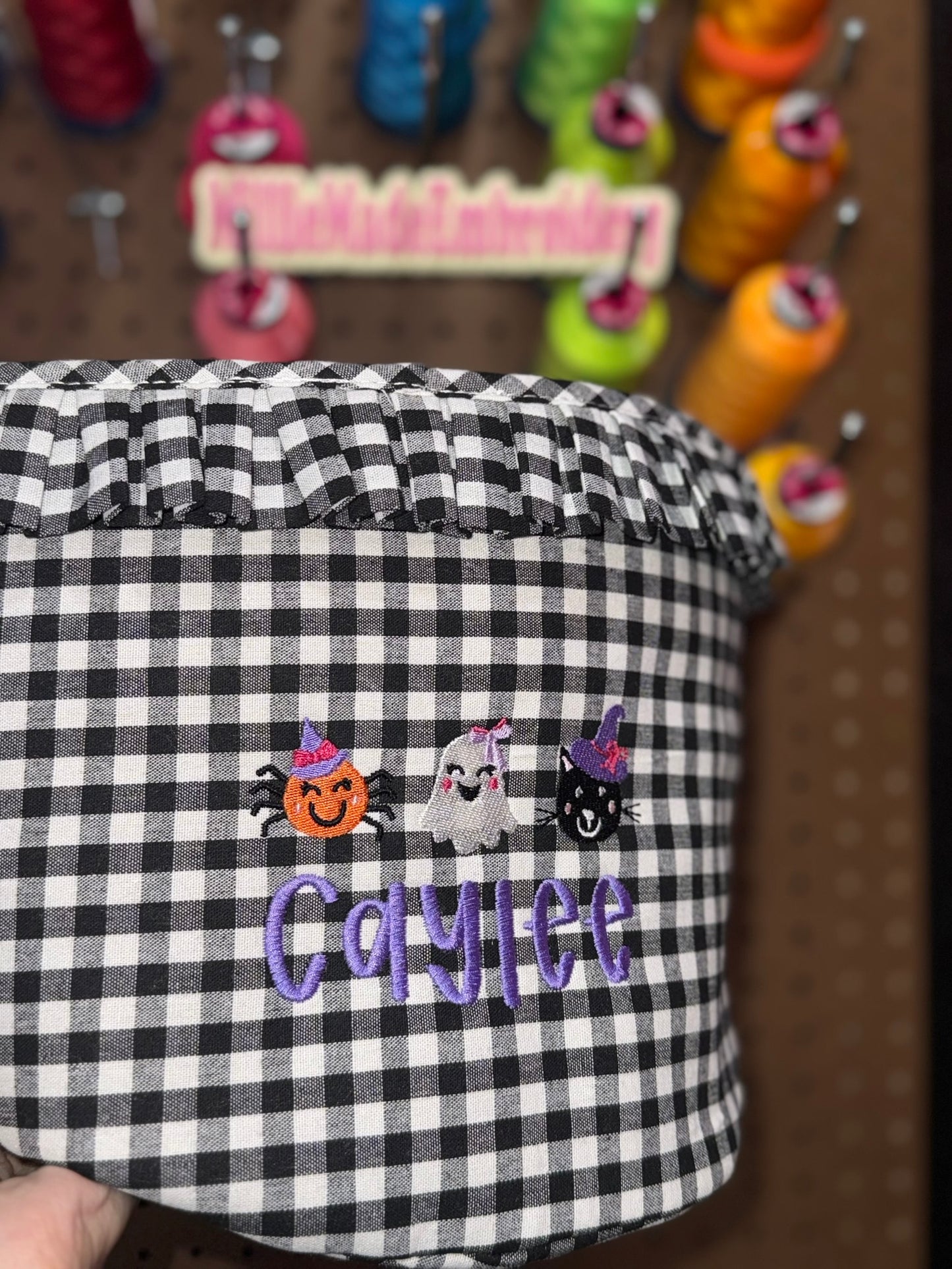 Gingham/Holiday Themed Basket