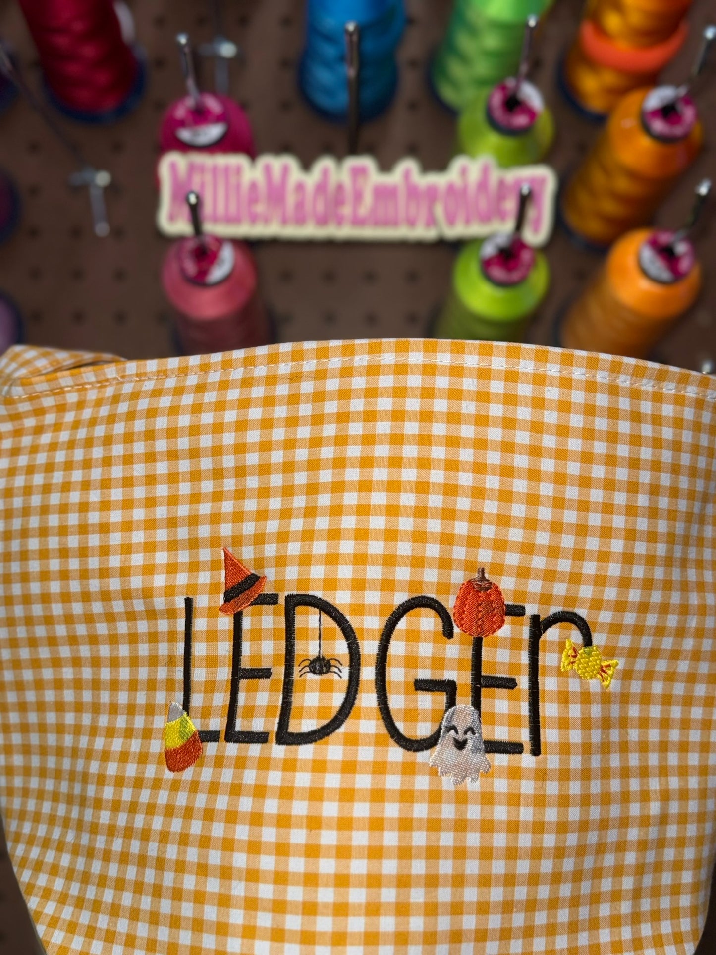 Gingham/Holiday Themed Basket