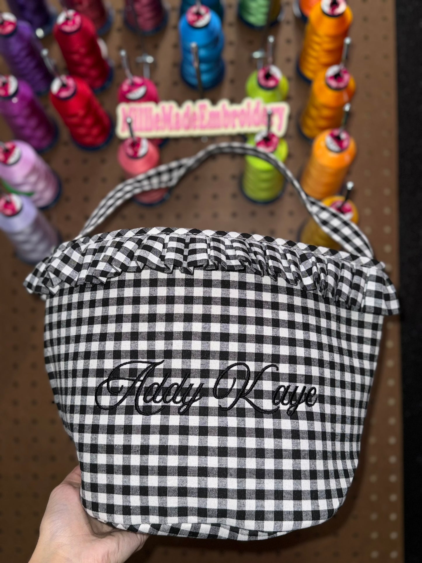 Gingham/Holiday Themed Basket