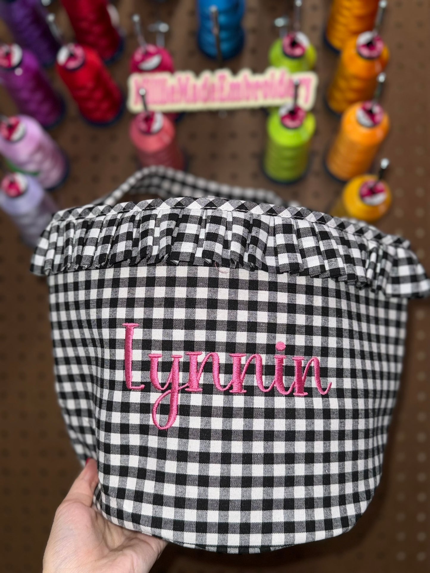 Gingham/Holiday Themed Basket