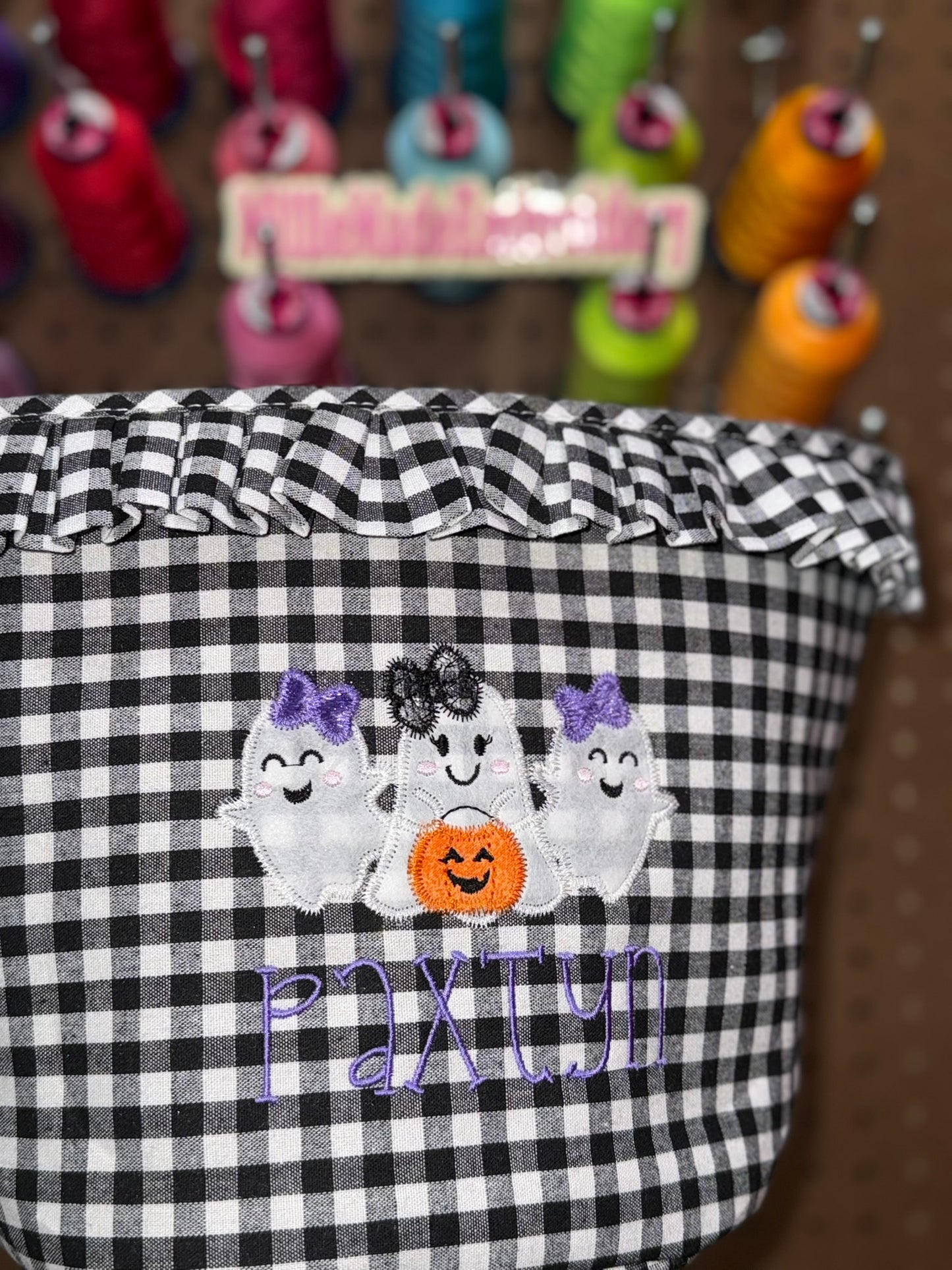 Gingham/Holiday Themed Basket