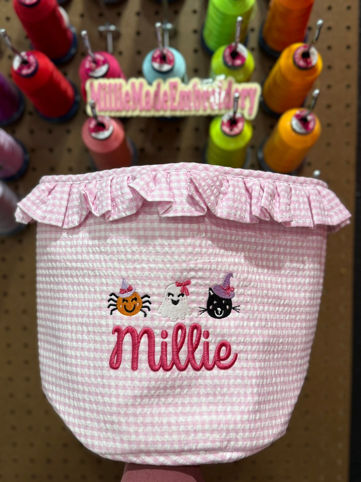 Gingham/Holiday Themed Basket