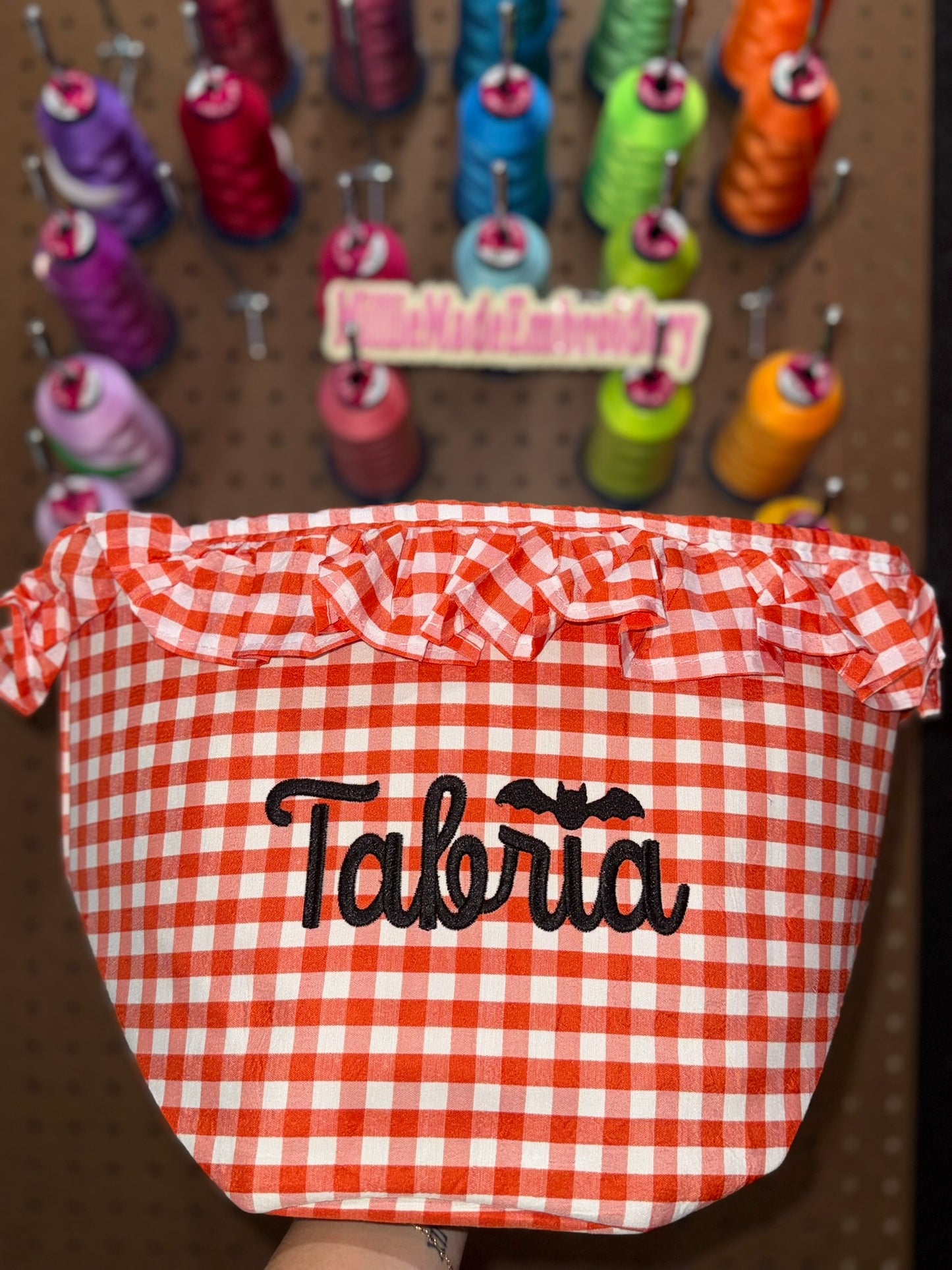 Gingham/Holiday Themed Basket